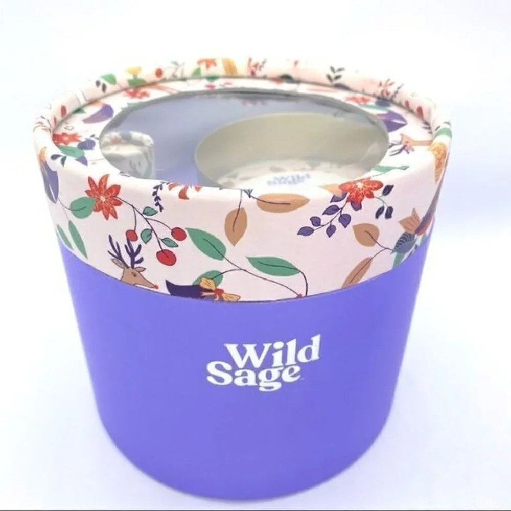 Wild Sage 2 Piece Gingerbread 11 oz. Candle and Matches Gift Set New